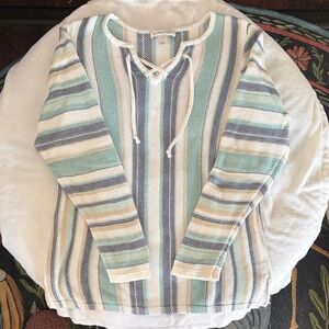 Christopher & Banks Blue and Green Knit Top